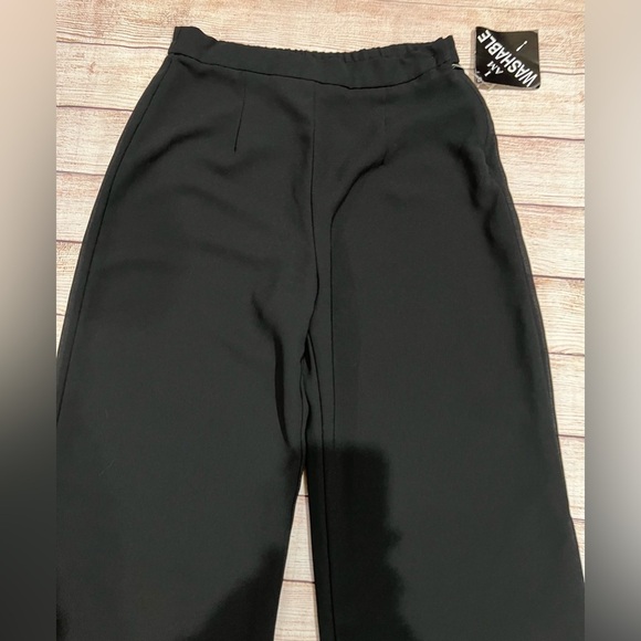 NWT R&M Richards ladies black dress pants sheer overlay with Side slit size 10 - Picture 3 of 6